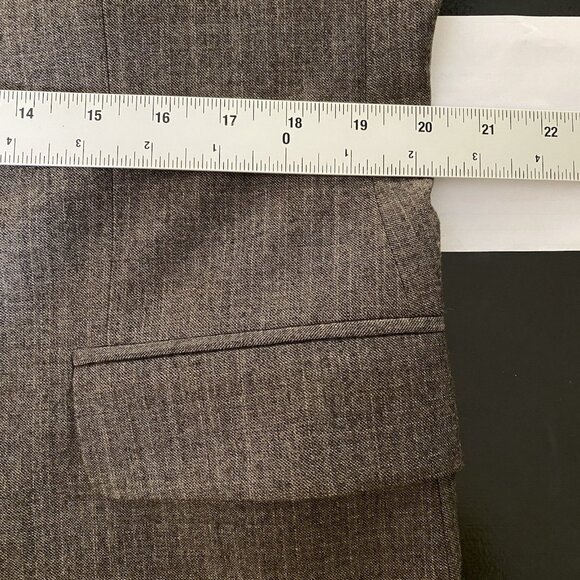 Joseph Abboud Sport Coat 41R Zignone Italy Super 100s Wool Taupe Peak Lapel Slim - Picture 13 of 16